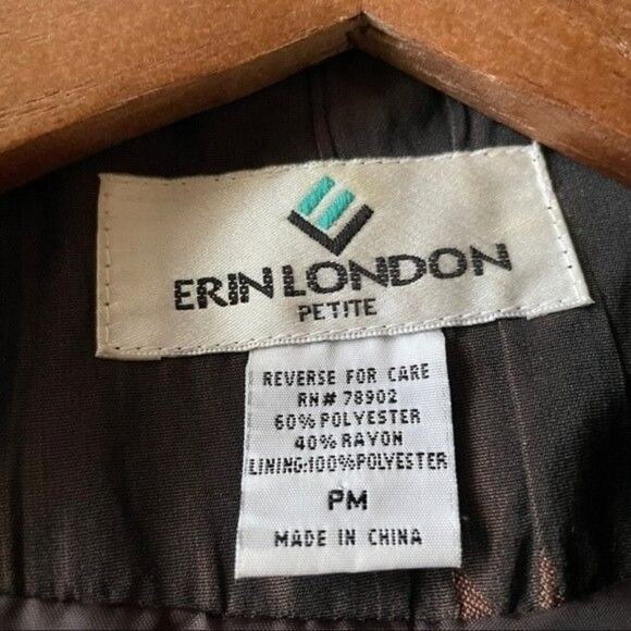 Erin London · Medium Petite · Embroidered Tapestry Blazer · Boho Vintage · Brown - Picture 5 of 7